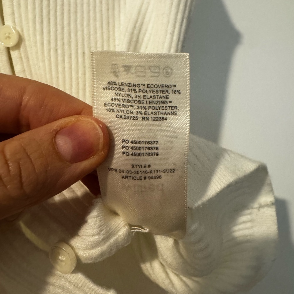 Aritzia Ribbed Button-Down Tank Top - image 3